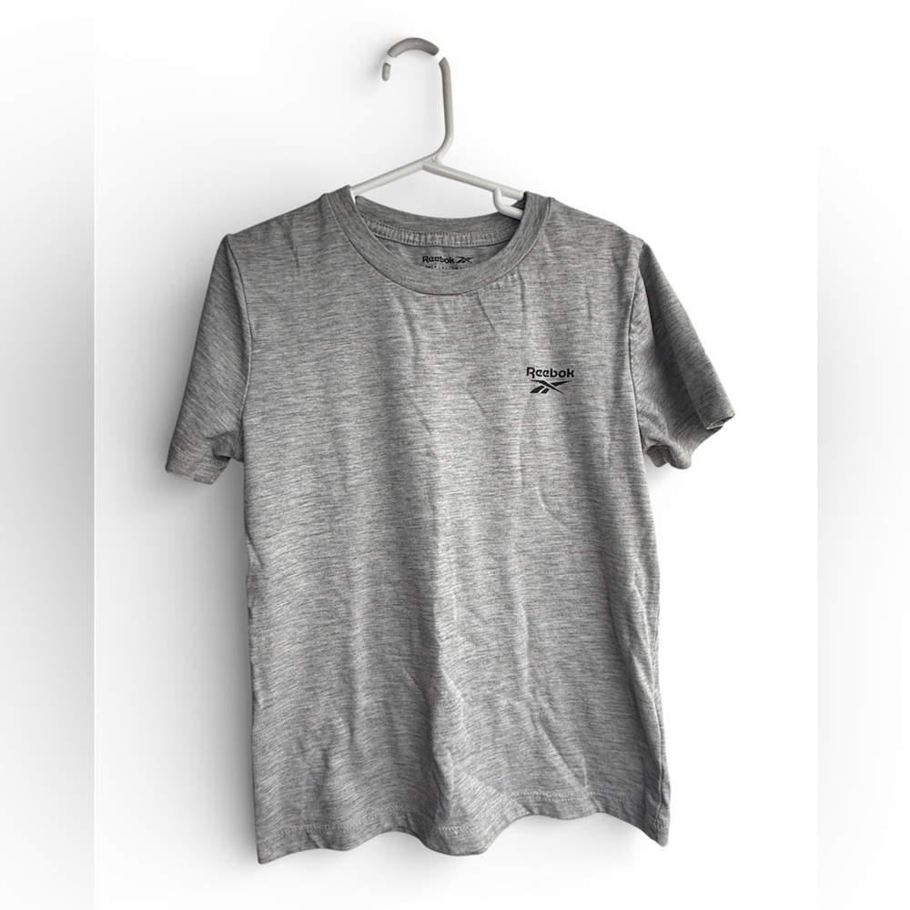 Reebok Boys T Shirt Short Sleeve Shirt Cotton Gray Size 7